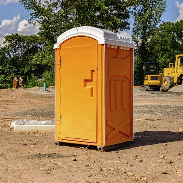 how often are the portable toilets cleaned and serviced during a rental period in Dyberry